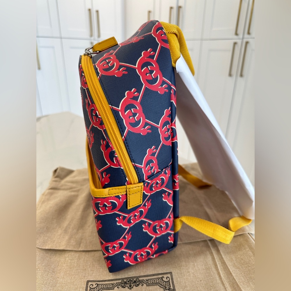 Gucci Interlocking GG Logo Print Backpack - Picture 2 of 9